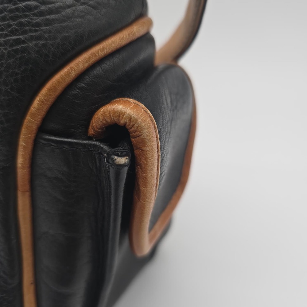 Illution Leather Handbag - Black and Brown - Picture 7 of 8